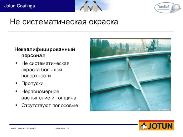 Не систематическая окраска Неквалифицированный персонал Не систематическая окраска большой поверхности Пропуски