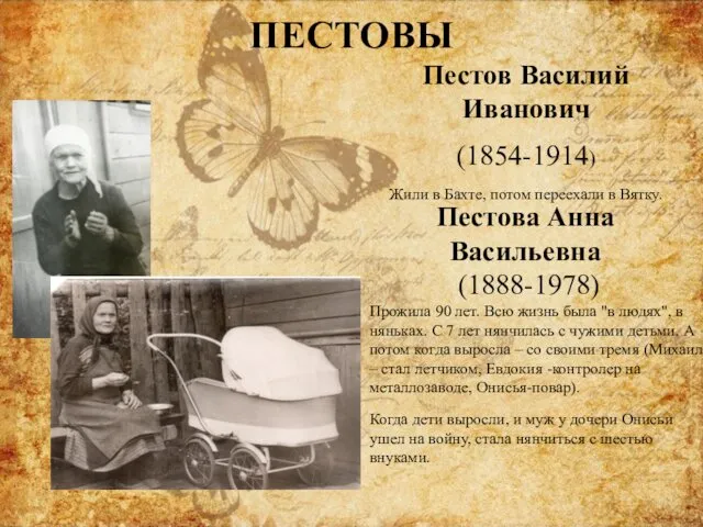 Пестова Анна Васильевна (1888-1978) Прожила 90 лет. Всю жизнь была "в