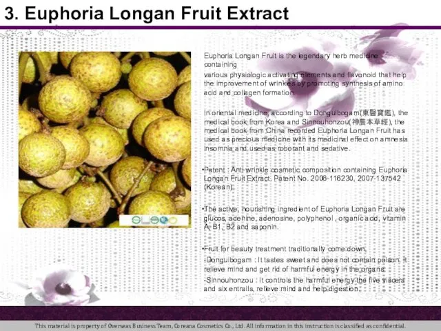 Euphoria Longan Fruit is the legendary herb medicine containing various physiologic