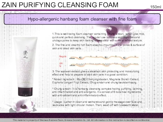 1.This is well-being foam cleanser containing Chung-andan, which give mild, quick