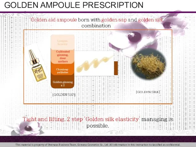 GOLDEN AMPOULE PRESCRIPTION