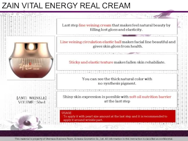 ZAIN VITAL ENERGY REAL CREAM