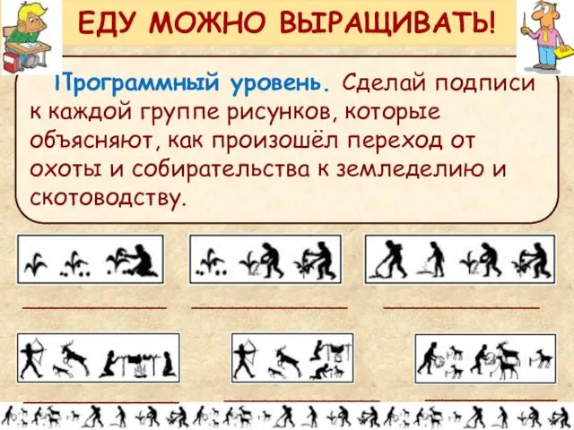 Программный уровень. Сделай подписи к каждой группе рисунков, которые объясняют, как