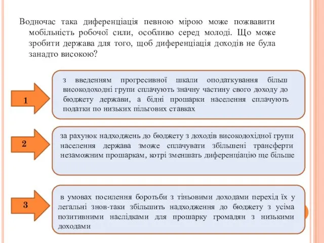 Водночас така диференціація певною мірою може пожвавити мобільність робочої сили, особливо