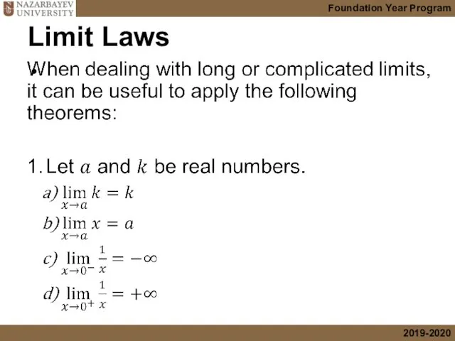 Limit Laws