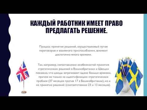 КАЖДЫЙ РАБОТНИК ИМЕЕТ ПРАВО ПРЕДЛАГАТЬ РЕШЕНИЕ. Процесс принятия решений, осуществляемый путем