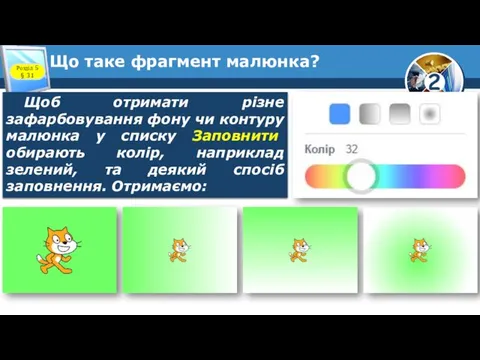 Що таке фрагмент малюнка? Щоб отримати різне зафарбовування фону чи контуру