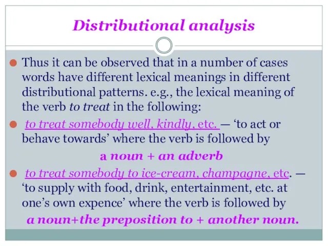 Distributional analysis Thus it can be observed that in a number