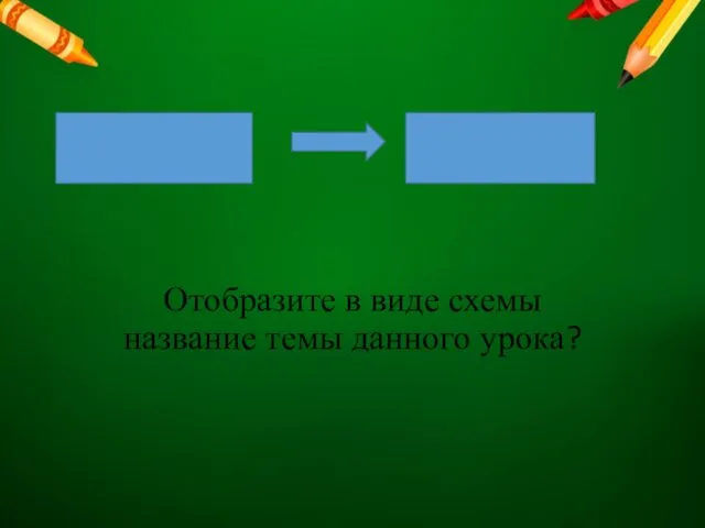 Отобразите в виде схемы название темы данного урока?