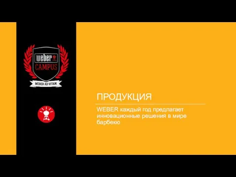 ПРОДУКЦИЯ WEBER каждый год предлагает инновационные решения в мире барбекю