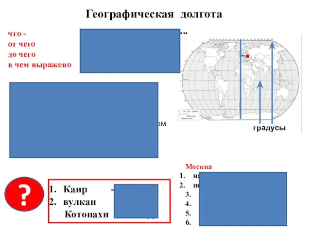 Географическая долгота что - расстояние по параллели от чего от нулевого