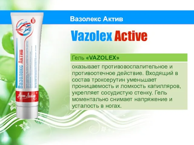 Вазолекс Актив Vazolex Active