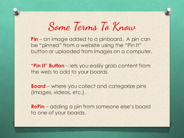 Some Terms To Know Pin – an image added to a