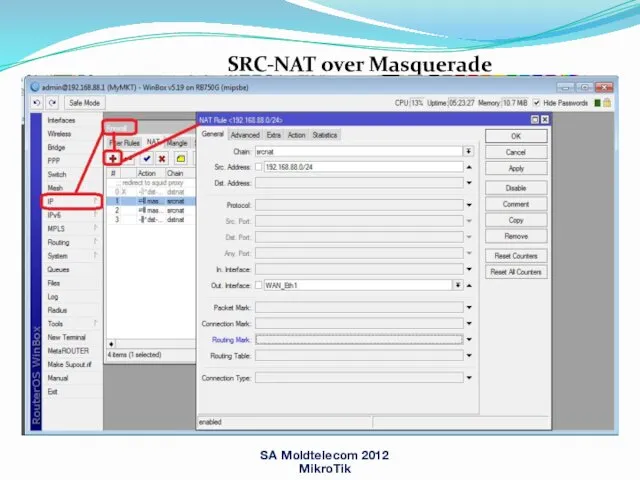 SA Moldtelecom 2012 MikroTik SRC-NAT over Masquerade