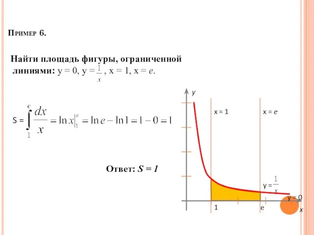 Пример 6. S = Ответ: S = 1