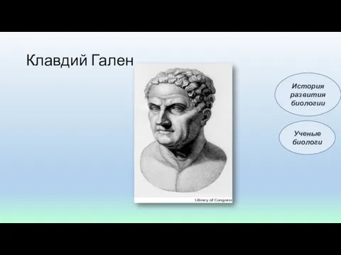 Клавдий Гален Ученые биологи История развития биологии