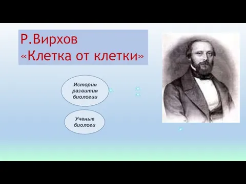 Р.Вирхов «Клетка от клетки» Ученые биологи История развития биологии