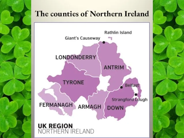 The counties of Northern Ireland