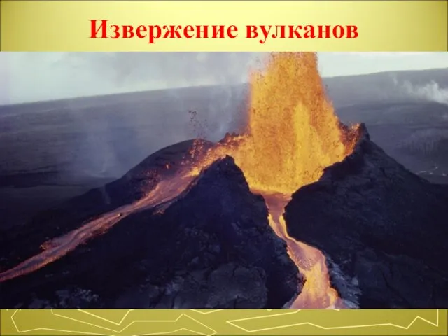 Извержение вулканов выход магмы на поверхность земли