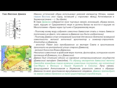 Глаз Востока: Дамаск Именно оптический образ использовал римский император Юлиан, назвав