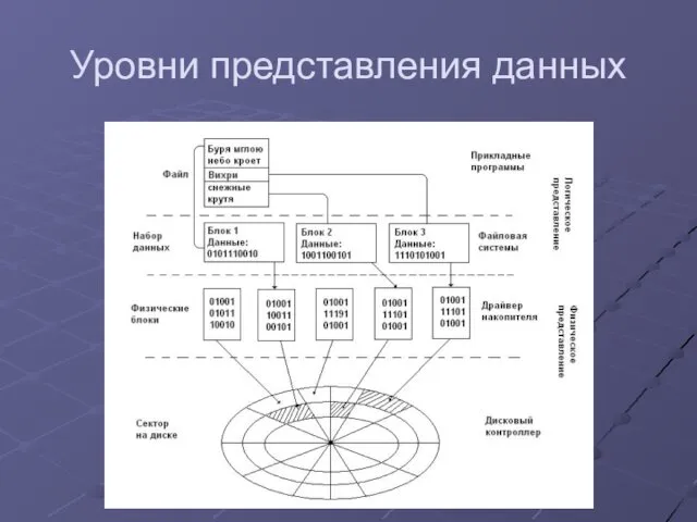 Уровни представления данных