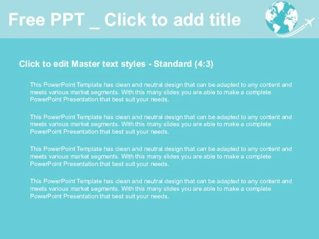 Free PPT _ Click to add title Click to edit Master