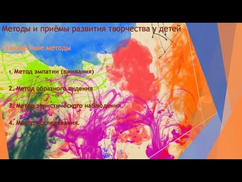 Методы и приёмы развития творчества у детей Стандартные методы 1. Метод