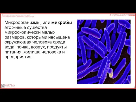 Микроорганизмы, или микробы - это живые существа микроскопически малых размеров, которыми