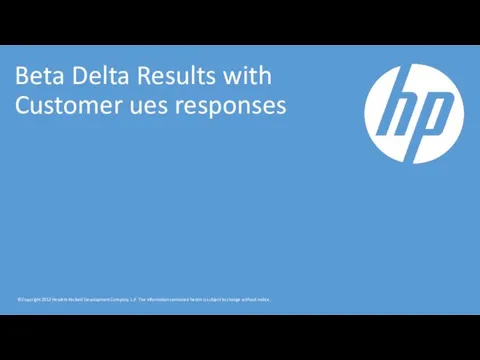 Beta Delta Results with Customer ues responses