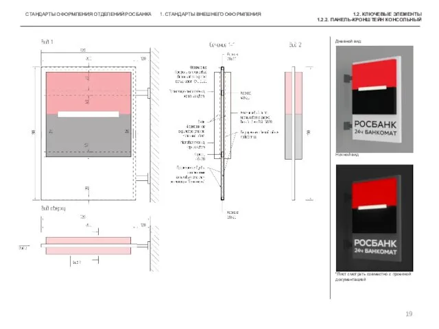 СТАНДАРТЫ ОФОРМЛЕНИЯ ОТДЕЛЕНИЙ РОСБАНКА 1. СТАНДАРТЫ ВНЕШНЕГО ОФОРМЛЕНИЯ 1.2. КЛЮЧЕВЫЕ ЭЛЕМЕНТЫ