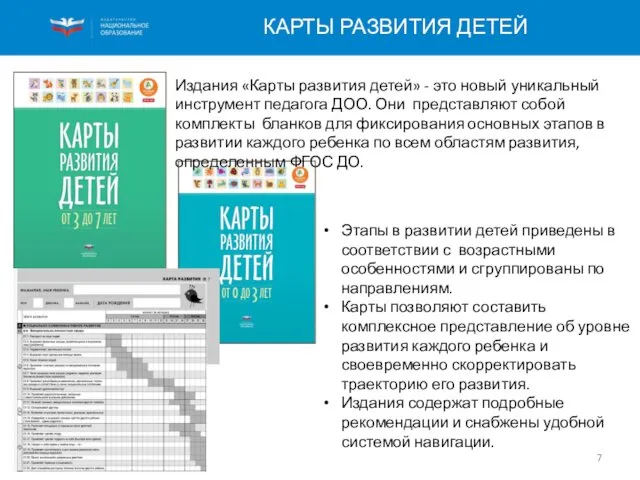 Издания «Карты развития детей» - это новый уникальный инструмент педагога ДОО.