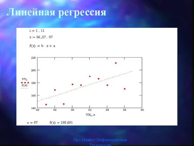 Про-Инвест Информационые Технологии Линейная регрессия