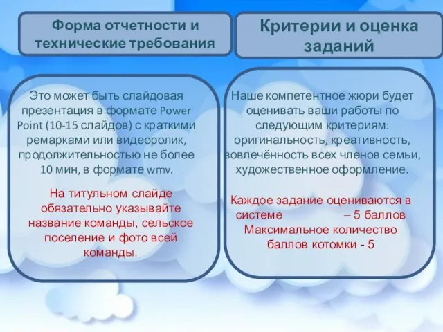 Форма отчетности и технические требования Критерии и оценка заданий Это может