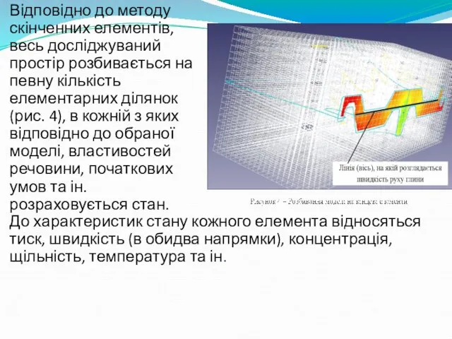 Відповідно до методу скінченних елементів, весь досліджуваний простір розбивається на певну