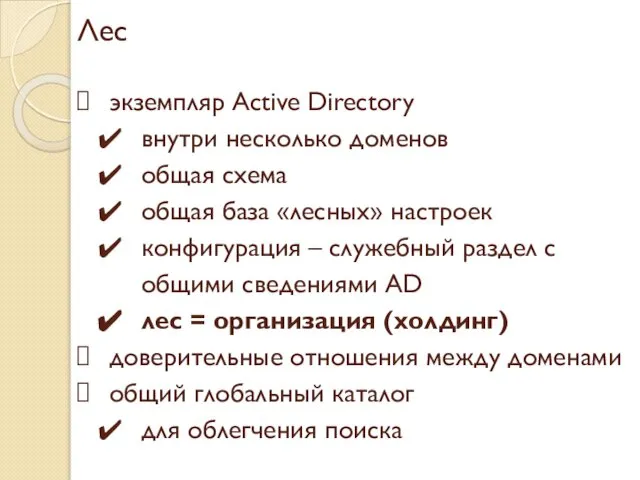 Лес экземпляр Active Directory внутри несколько доменов общая схема общая база