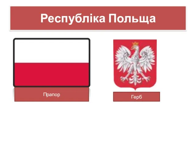 Республіка Польща Прапор Герб