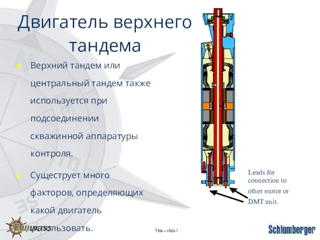 Двигатель верхнего тандема Верхний тандем или центральный тандем также используется при