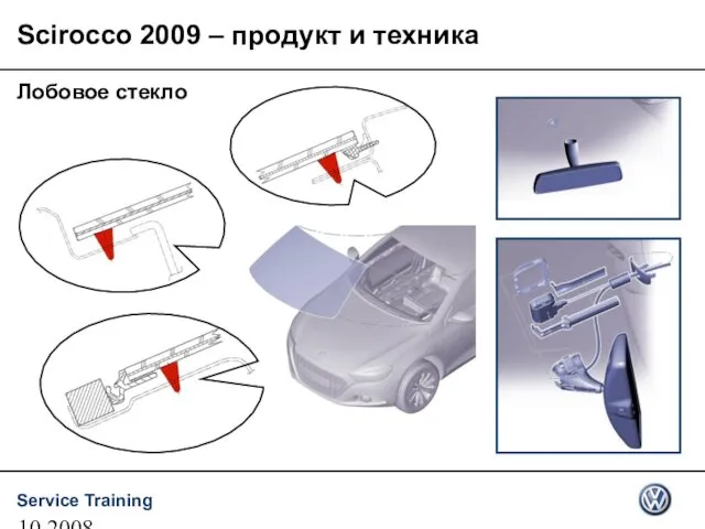 10.2008 Лобовое стекло Scirocco 2009 – продукт и техника