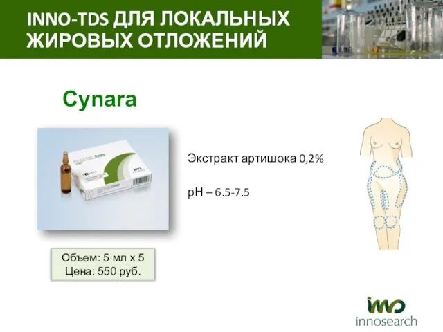 Экстракт артишока 0,2% рН – 6.5-7.5 Cynara INNO-TDS ДЛЯ ЛОКАЛЬНЫХ ЖИРОВЫХ