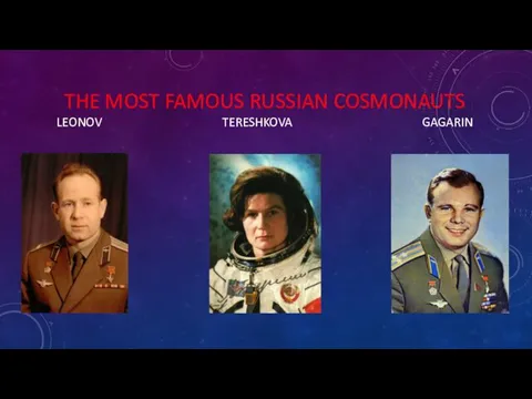 THE MOST FAMOUS RUSSIAN COSMONAUTS LEONOV TERESHKOVA GAGARIN