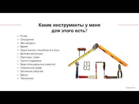 Я сам Сотрудники Фин.ресурсы Время Наши знания, способности и опыт Деловая