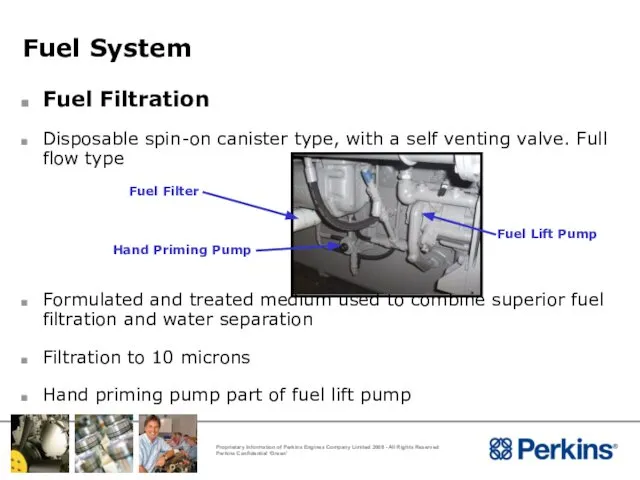 Fuel System Fuel Filtration Disposable spin-on canister type, with a self