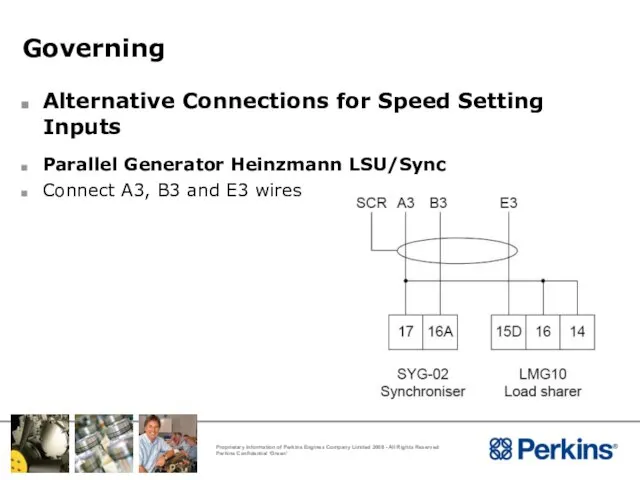 Governing Alternative Connections for Speed Setting Inputs Parallel Generator Heinzmann LSU/Sync