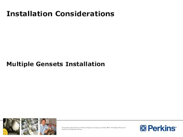 Installation Considerations Multiple Gensets Installation