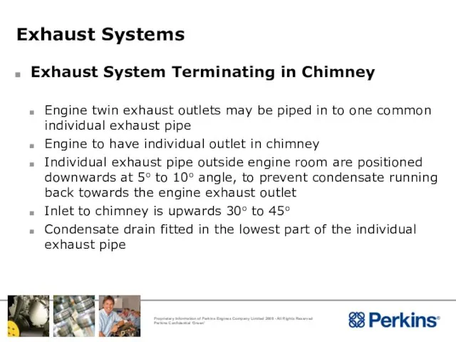 Exhaust Systems Exhaust System Terminating in Chimney Engine twin exhaust outlets