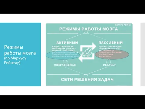 Режимы работы мозга (по Маркусу Рейчелу)