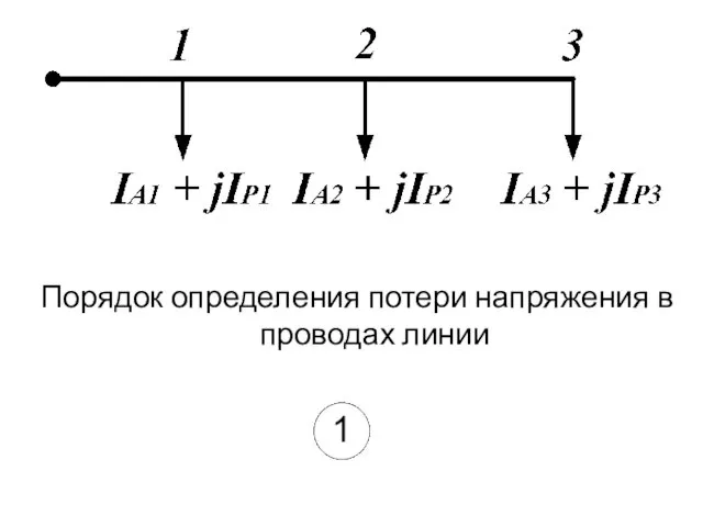 Порядок определения потери напряжения в проводах линии