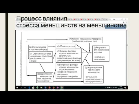 Процесс влияния стресса меньшинств на меньшинства