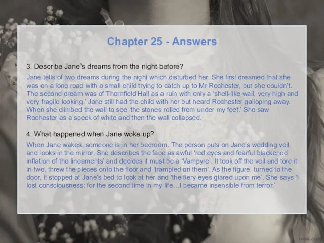 Chapter 25 - Answers 3. Describe Jane’s dreams from the night