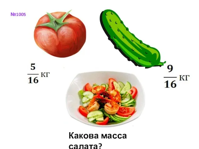 №1005 Какова масса салата?